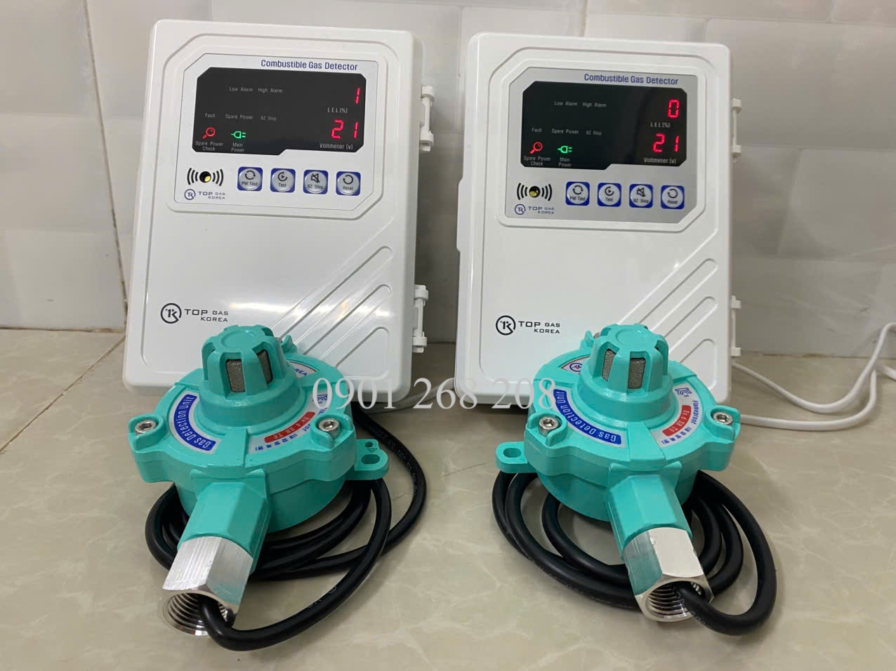 bo canh bao ro ri gas mot kenh co hien thi nong do DA-51